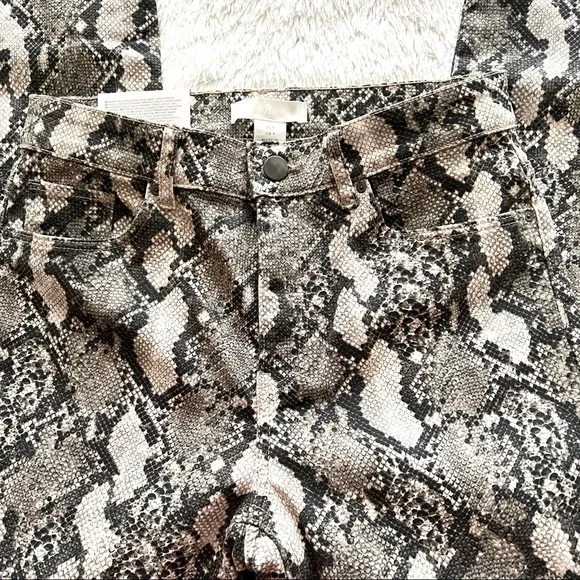 NWT H&M  HIGH WAISTED SNAKESKIN JEAN - Picture 6 of 15